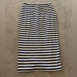 Jcrew blue and white stripe skirt size 0.